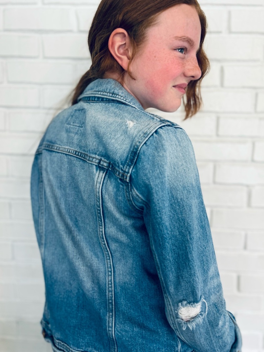 Old NavyLight Blue Distressed Denim Jacket